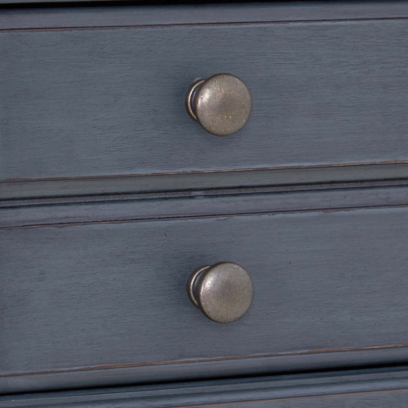 Commode de style campagnard Wauneta de 66 po à 9 tiroirs avec rangement à bijoux