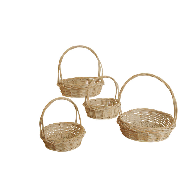 Panier à mèches/en rotin 4 pièces, Naturel