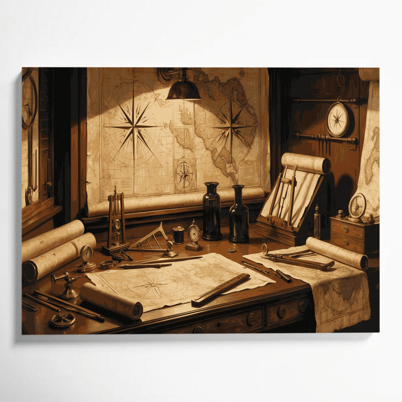 Art mural sur toile noir Coastal, H 12 po x l 18 po