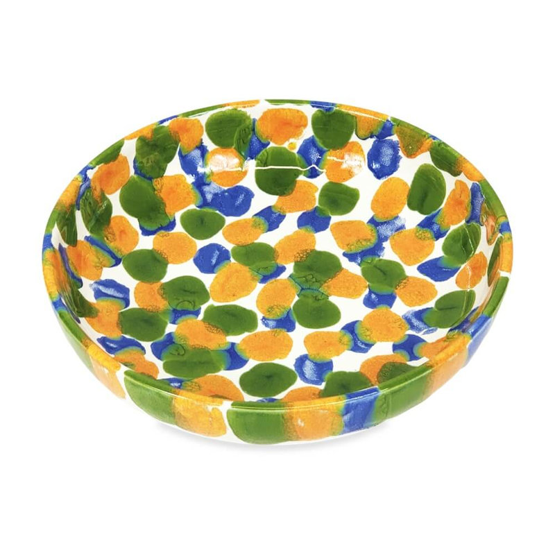 Verano Spanish Ceramics Ceramic Salad Bowl, Blue