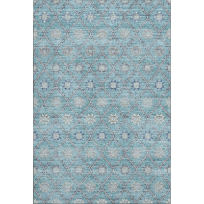 Premium Machine Washable Xamiera AMF1858 Lattice Rug