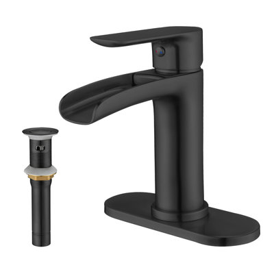 Robinet pour salle de bain à poignée simple et bec simple