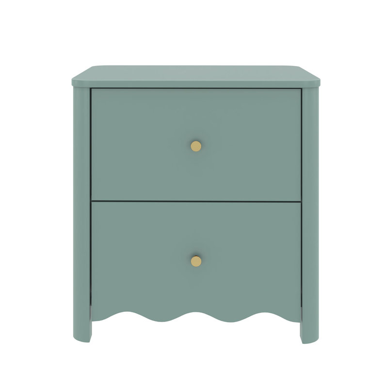 Table de chevet 2 tiroirs Setzer, Meadow Green