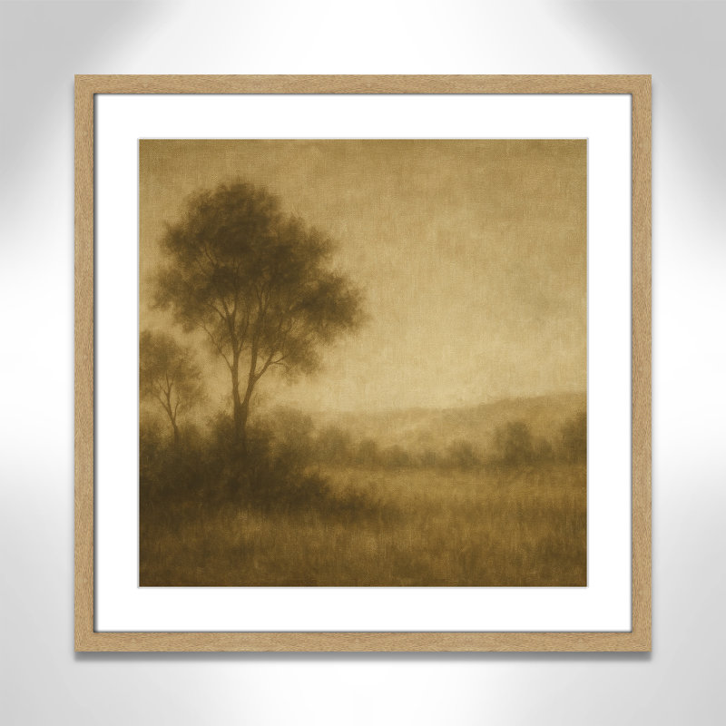 «Quiet Meadow II» par Fredrick Ashcroft, Matted Print, Naturel, L 23,5 po x H 23,5 po