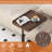C Table End Table Adjustable Height, 360°Swivel TV Tray Table For Small Spaces, Couch Tables That Slide Under, C Shaped Side Tables With Wheels