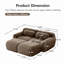 80" Soft Plush Fabric,Boneless Sofa,No Assembly Required,Bottom Anti-Slip Design With Chaise,Deep Seat Design,32D High Density Sponge Free Combination For Study-1813526035