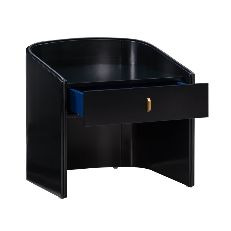 1 - Drawer Nightstand, Black