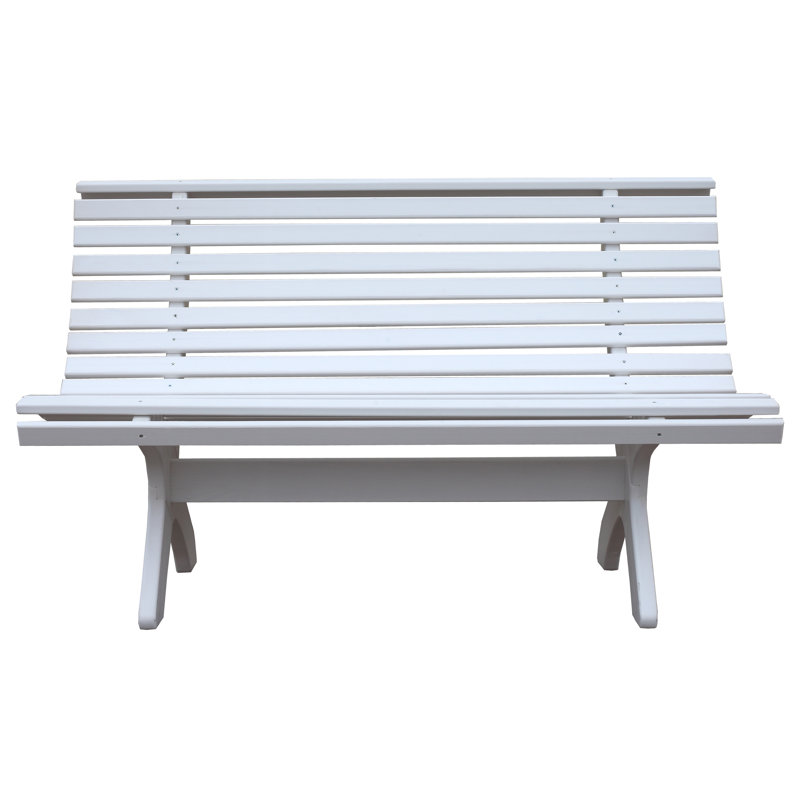 Oluna Wooden Bench, White Wash, 87cm H x 140cm W x 74cm D