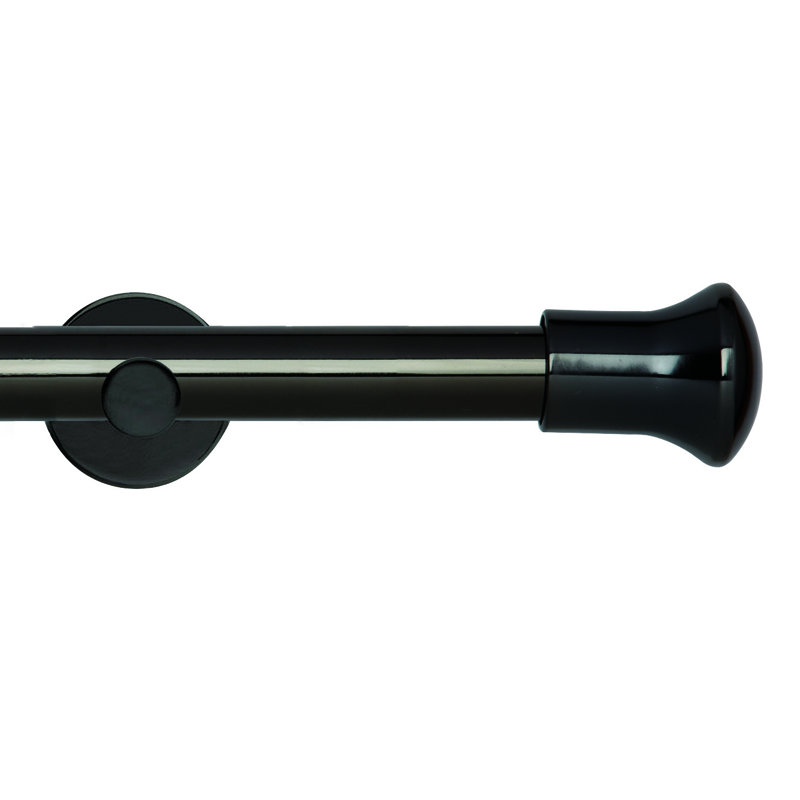 Alirah 2.8cm Single Pole, 180cm, Black Nickel