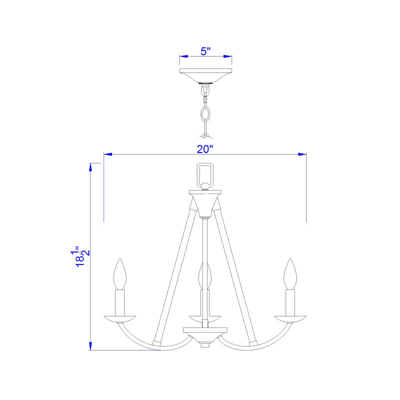 Cardone 3 - Light Classic / Traditional Chandelier