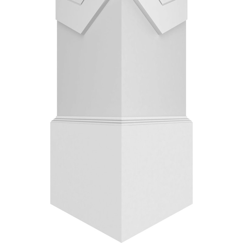 Craftsman Classic Chervon Modern Square non effilé avec colonne standard standard et base standard