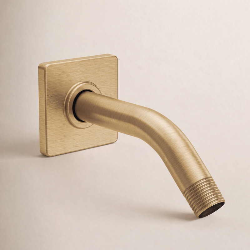 Bras de douche à 90 degrés, Or brossé