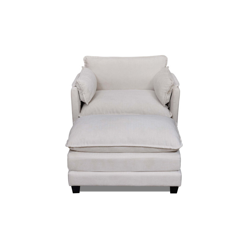 Canapé surdimensionné avec repose-pieds portatif Boucle