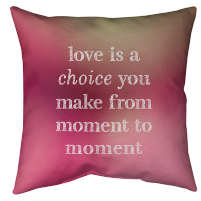 Coussin de sol Love is a choice
