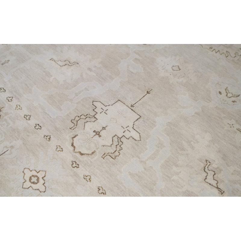 Hand-Knotted High-Quality Camel and Cream Area Rug