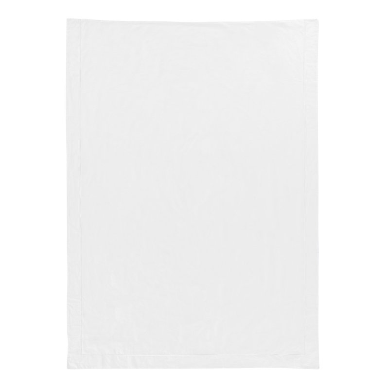 Oxford Cotton Solid Colour Duvet Cover Set with Pillowcases Included, White, Super King - 2 Standard Pillowcases