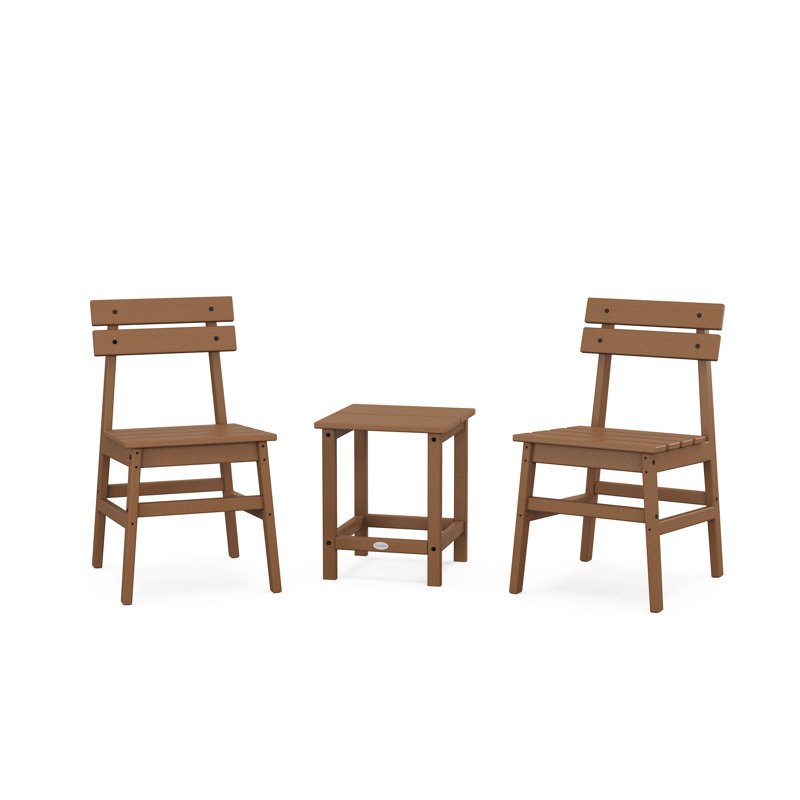 Modern Studio Plaza Chair 3-Piece Seating Set, Teak