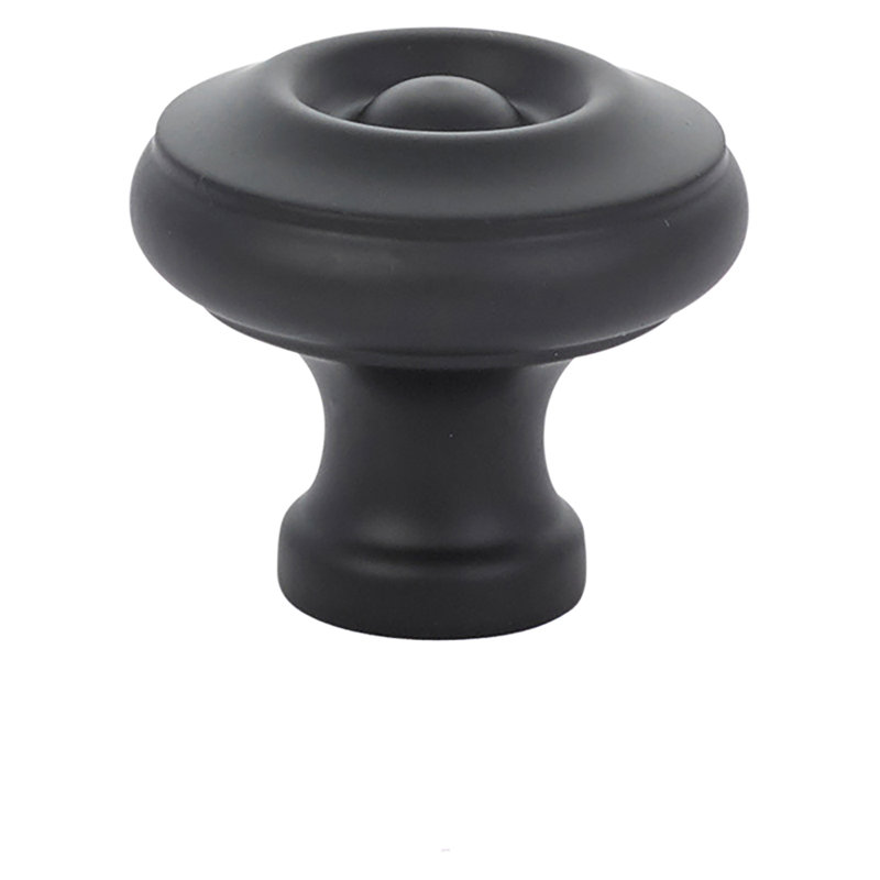 Emtek Waverly Cabinet Knob, Flat Black, 1.25" H x 1.25" W x 1.25" D