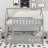 Twin Over Twin House Bunk Bed With Door And Fence-291774506
