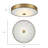 Solara 11.75" 1-Light LED Flush Mount in Antique Brass