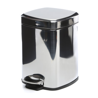 Metal Footstep Waste Basket - 1.32 Gallons