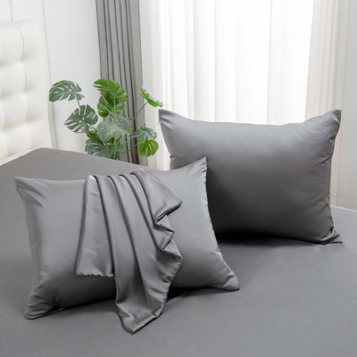 Ensemble de 2 taies d'oreiller en soie 100% 6A Smooth Respirant