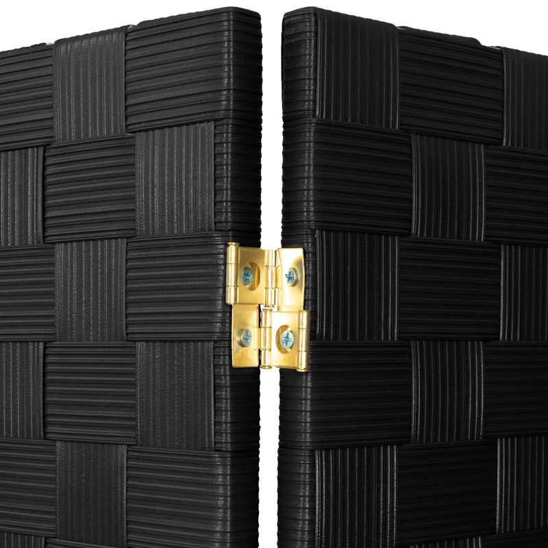 Outdoor Folding Screen, 6, Black, 71" H