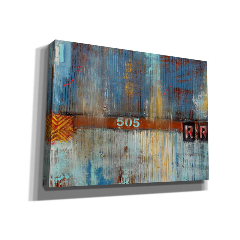 «Eping Graffiti 'Crossing The Tracks I» par Erin Ashley, art mural sur toile, H 40 po x l 54 po x P 1,5 po
