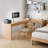 Solid Wood L-shaped Desk with Drawers-1588960651