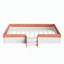 Grand lit de plancher tapissier avec clôture-348259153-348259167