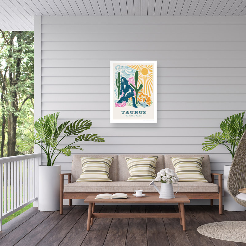 Jenny Liz Rome Jlr Taurus Outdoor  Canvas, H 14 po x l 19 po