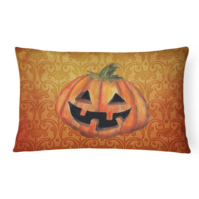 Coussin intérieur/extérieur d’octobre citrouille
