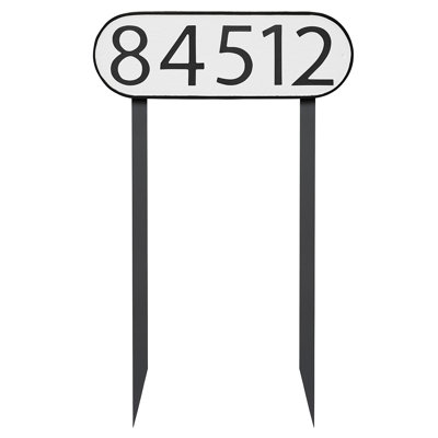 Enseigne d’adresse pour pelouse sur 1 ligne