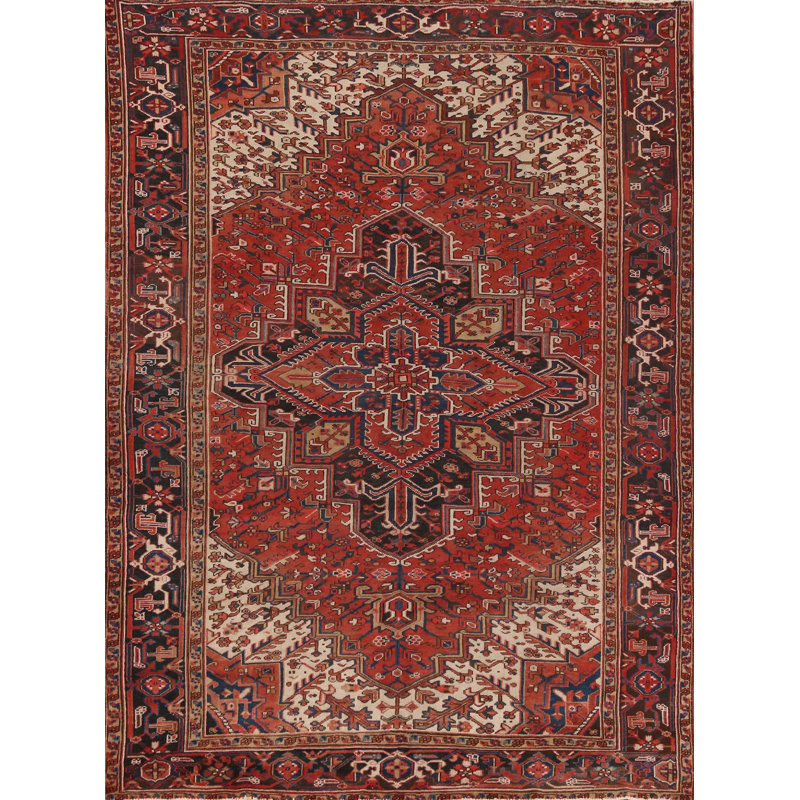 Tapis traditionnel géométrique rétro 8 x 11