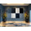 Art mural sur toile Triptych - Triptyque abstrait noir et gris moderne