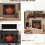 Foyer électrique à infrarouge avec insert de 33 pouces et ensemble de garniture amovible - Chaufferette à écran tactile pour foyer sans fumée et bruit de flamme craquelée Options de luminosité réglables 1500 W de chaleur