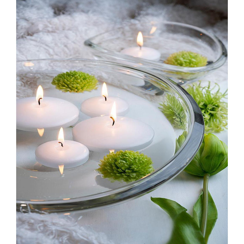 Unscented Floating Candle, 1" H x 2" W x 2" D