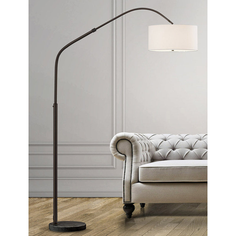 Germantown 81'' Arched Floor Lamp, Dark Bronze/Black