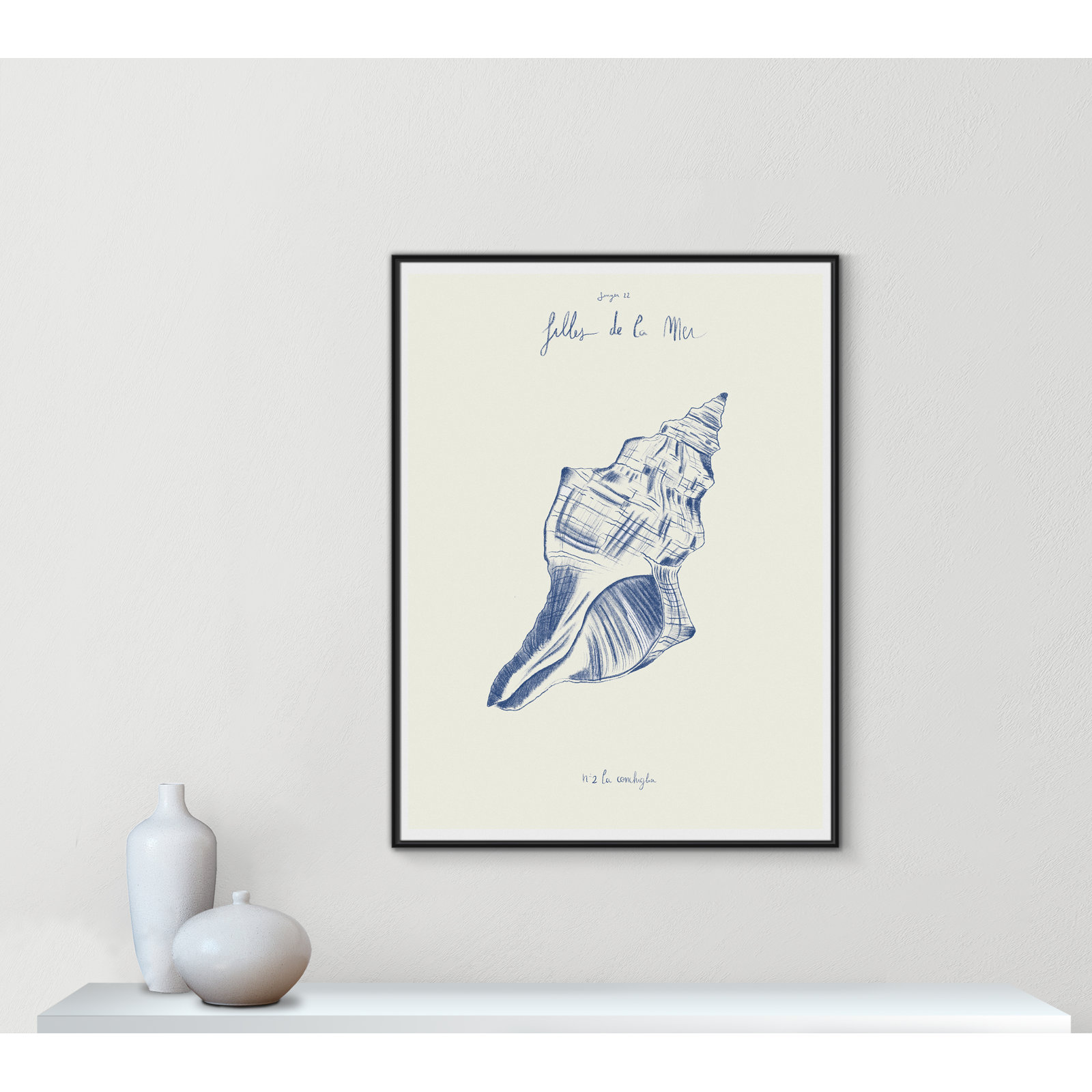 Filles de la mer II Print by Mora, 49.5" H x 37.5" W, Black Floater