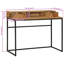Solid Wood Top Metal Base Writing Desk