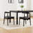 Modern Upholstered Dining Chairs With Backrest, With Solid Wood Frame, For Dining Room/Living Room