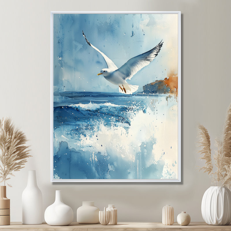 Audraya - Animals Wall Art Prints, H 32 po x l 24 po, Impression encadrée flottante, Blanc