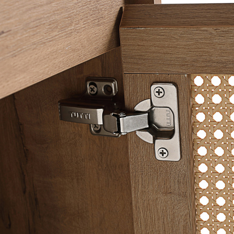 Armoire décorative, armoire latérale de salle de bain avec porte à fermeture douce