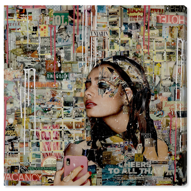 People and Portraits Katy Hirschfeld - Portraits de vacances - Reproduction d'art, H 40 po x l 40 po x P 2 po, Toile tendue