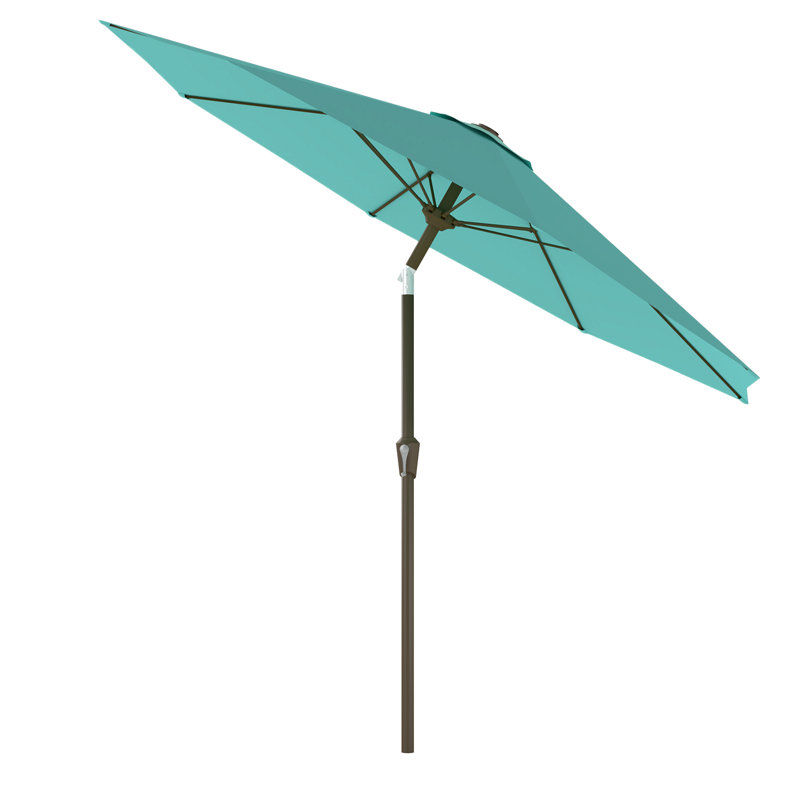  Parasol de marché avec manivelle, Bleu