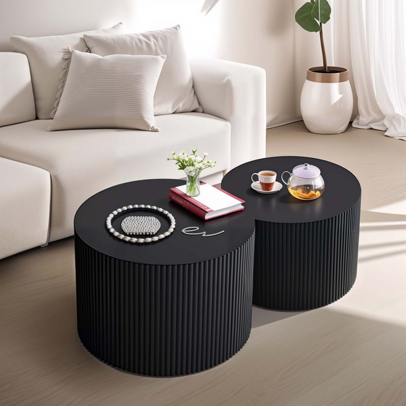 Wave Stripe Nesting Coffee Table Set