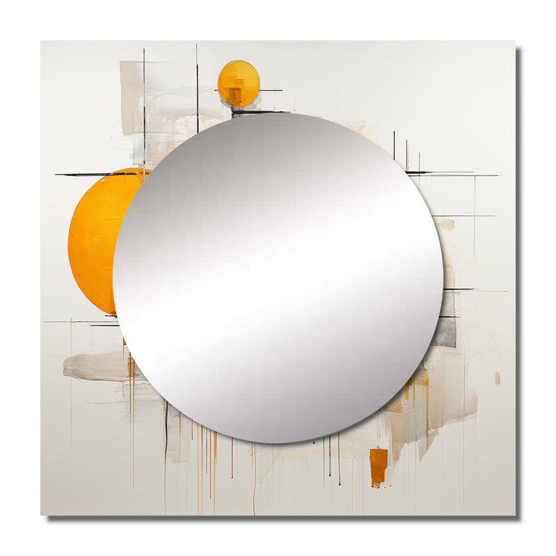 Poetry Of Possiblities Vintage Watercolor II - Abstract Large Square Mirror Wall Decor For Bedroom, 23" x 23"