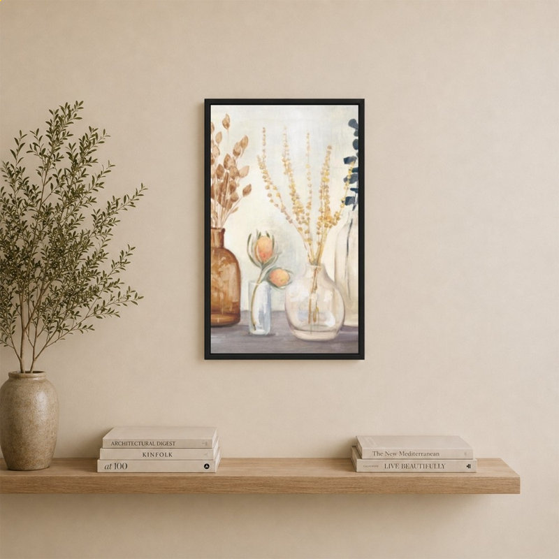 «Autumn Greenhouse I Amber» par Julia Purinton - Impression sur toile, 34" H x 24" W, Black
