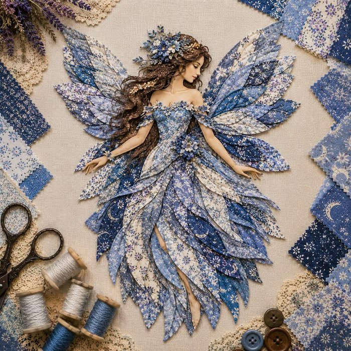 Trousse de courtepointe DIY pour accrocher une porte en plastique, tissu superposé à motifs floraux, décoration murale faite à la main.