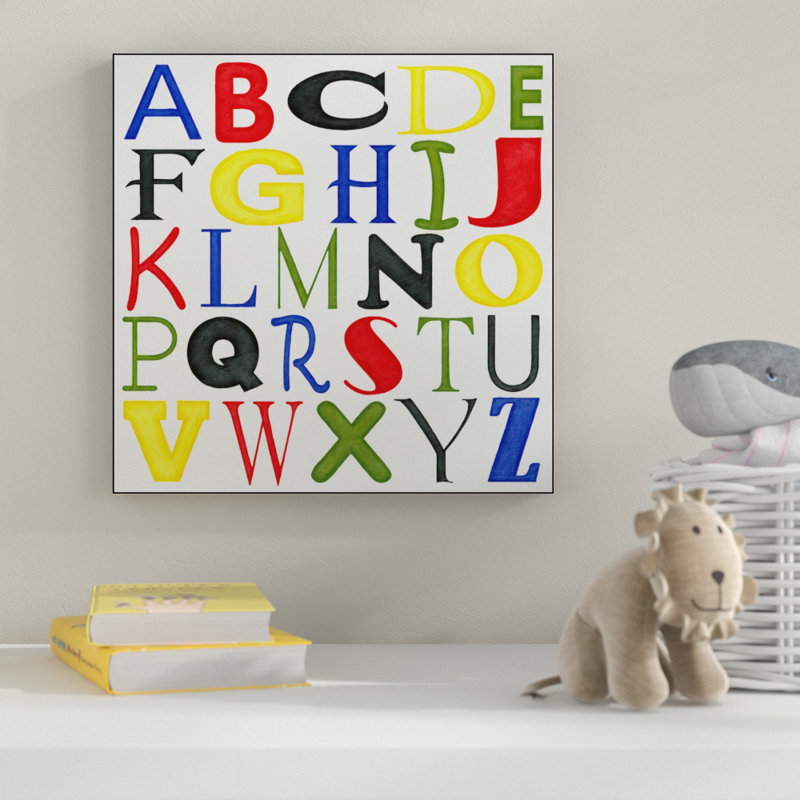 «Kids Room Letters», art sur toile, H 24 po x l 24 po x P 2 po